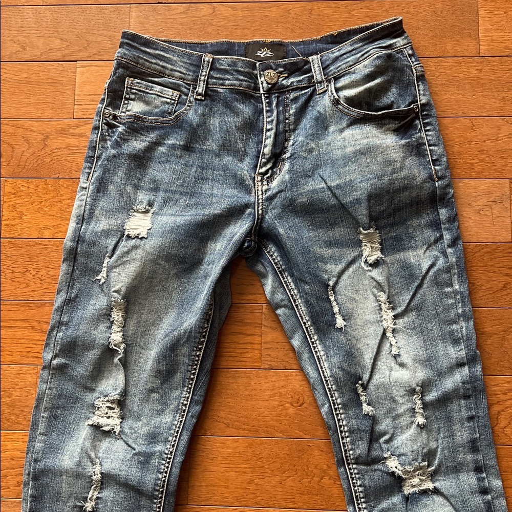 ✨ZLZ DENIM DISTRESSED SKINNY FIT JEAN-31✨